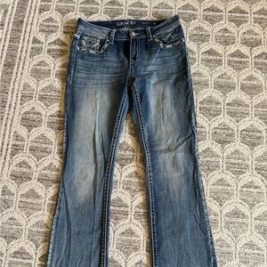 Grace Blue Flare Wide Leg Jeans